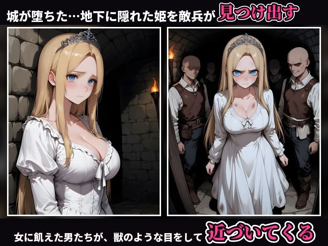 【4K・セリフ有】王に羞恥調教された姫が落城の日に敵兵の中出し輪●で堕ちるまで〜気高き妾姫・ソフィア編〜 サンプル7