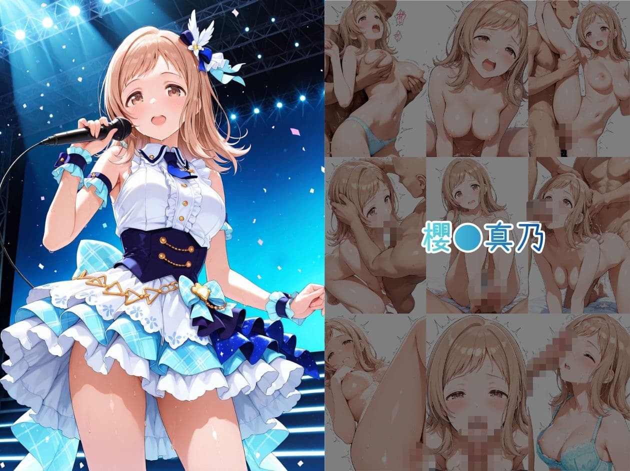 アイドルヌードコレクション 〇ルミネーション〇ターズ＆〇クチル篇（浅〇透 樋〇円香 福〇小糸 市〇雛菜 櫻〇真乃 風〇灯織 八〇めぐる） サンプル1