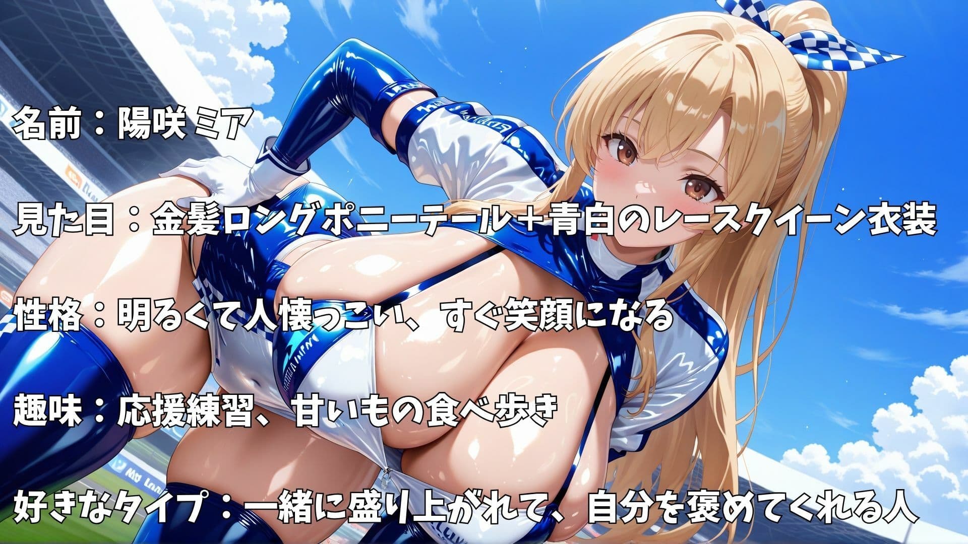【4K】爆乳レースクイーン3人とイチャラブ中出しセックス サンプル1