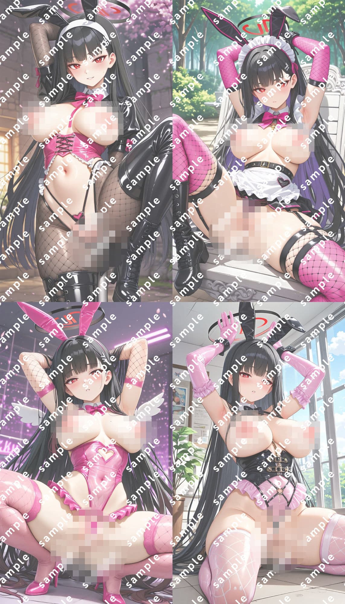 ブルーアーカ〇ブの裸よりエロい衣装のドスケベポーズ集【第1弾】 サンプル5