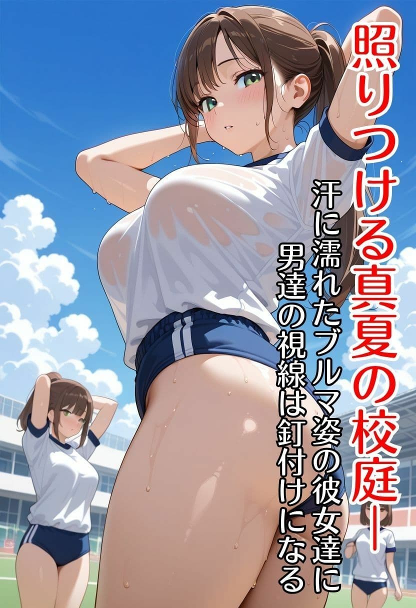 『汗だくブルマの巨乳同級生が、複数の男達に囲まれて――』 サンプル2