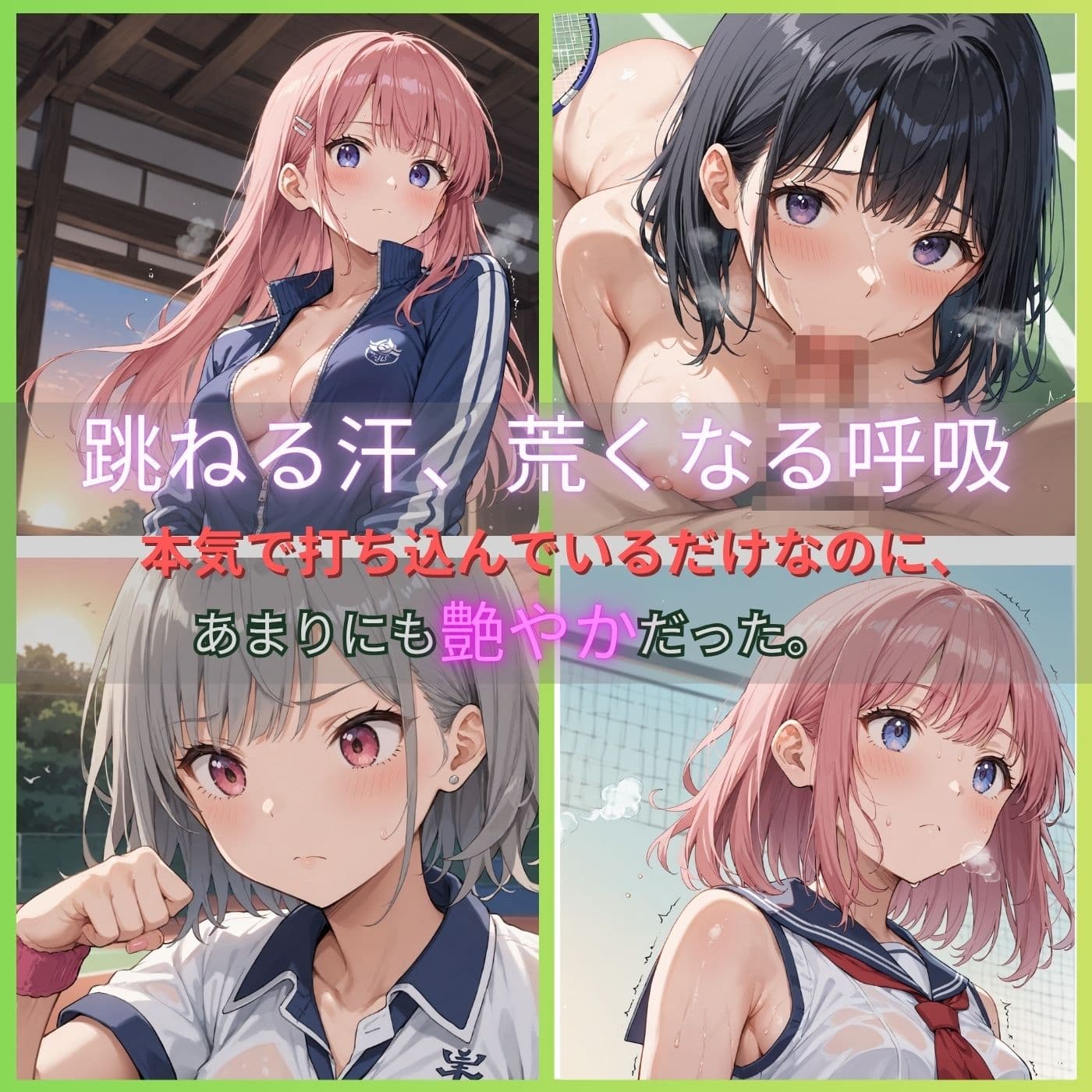 学園性活！ユニフォームに滲む汗 テニス部の本気がエロい7【汗かく美少女の厳選CG353枚収録】PC向け サンプル1
