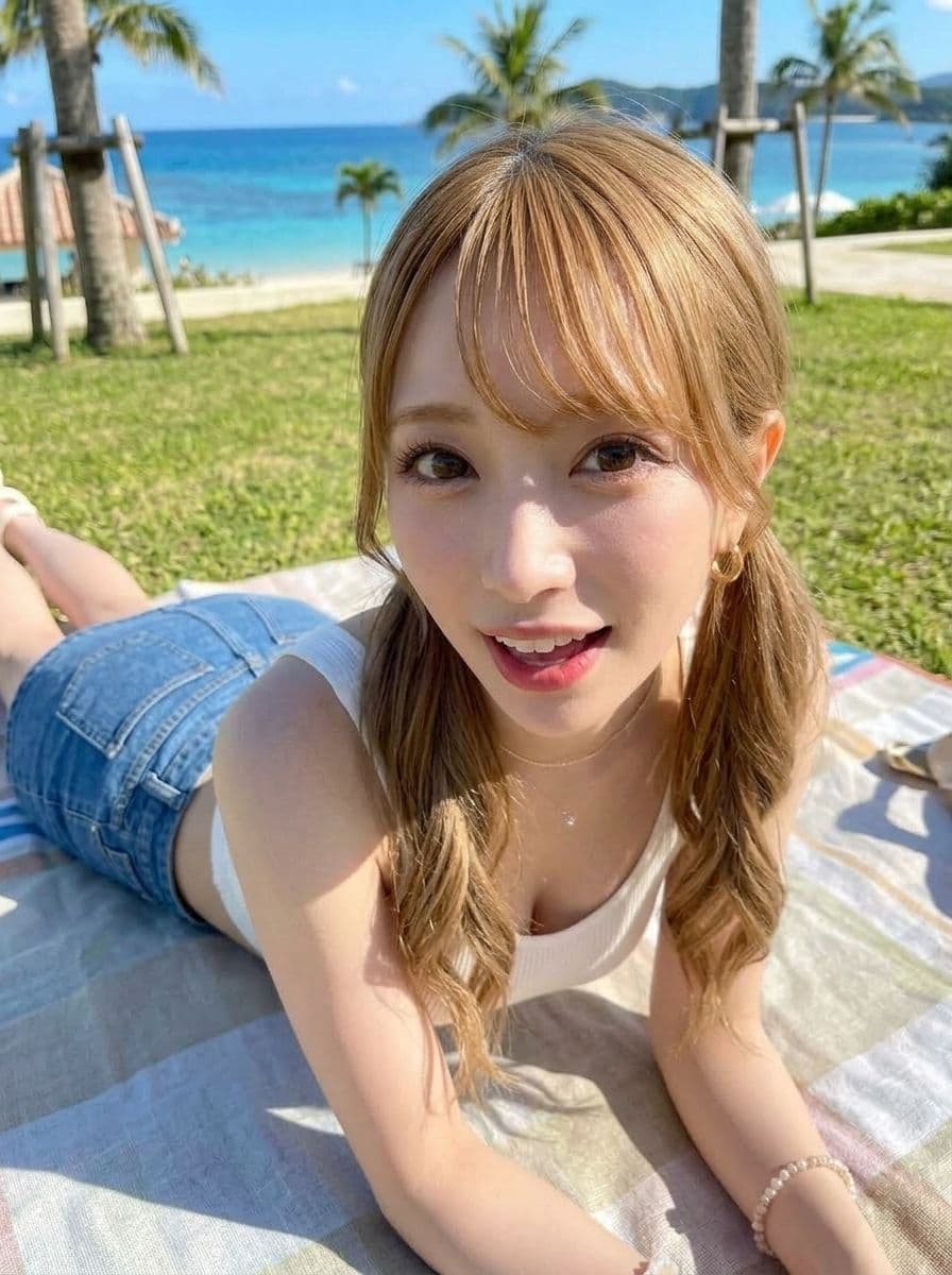 明るく人懐っこい159センチ彼女の「ねお」青い海と白い砂浜、そして二人きりの夜の秘密のシーン  無邪気な笑顔の裏側 サンプル2