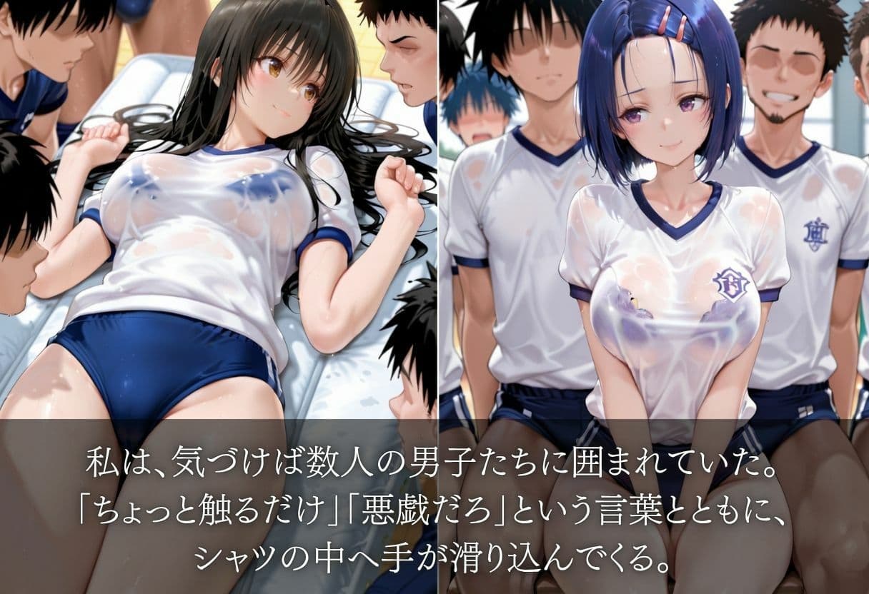 体育館で弄ばれる巨乳な先輩 サンプル1