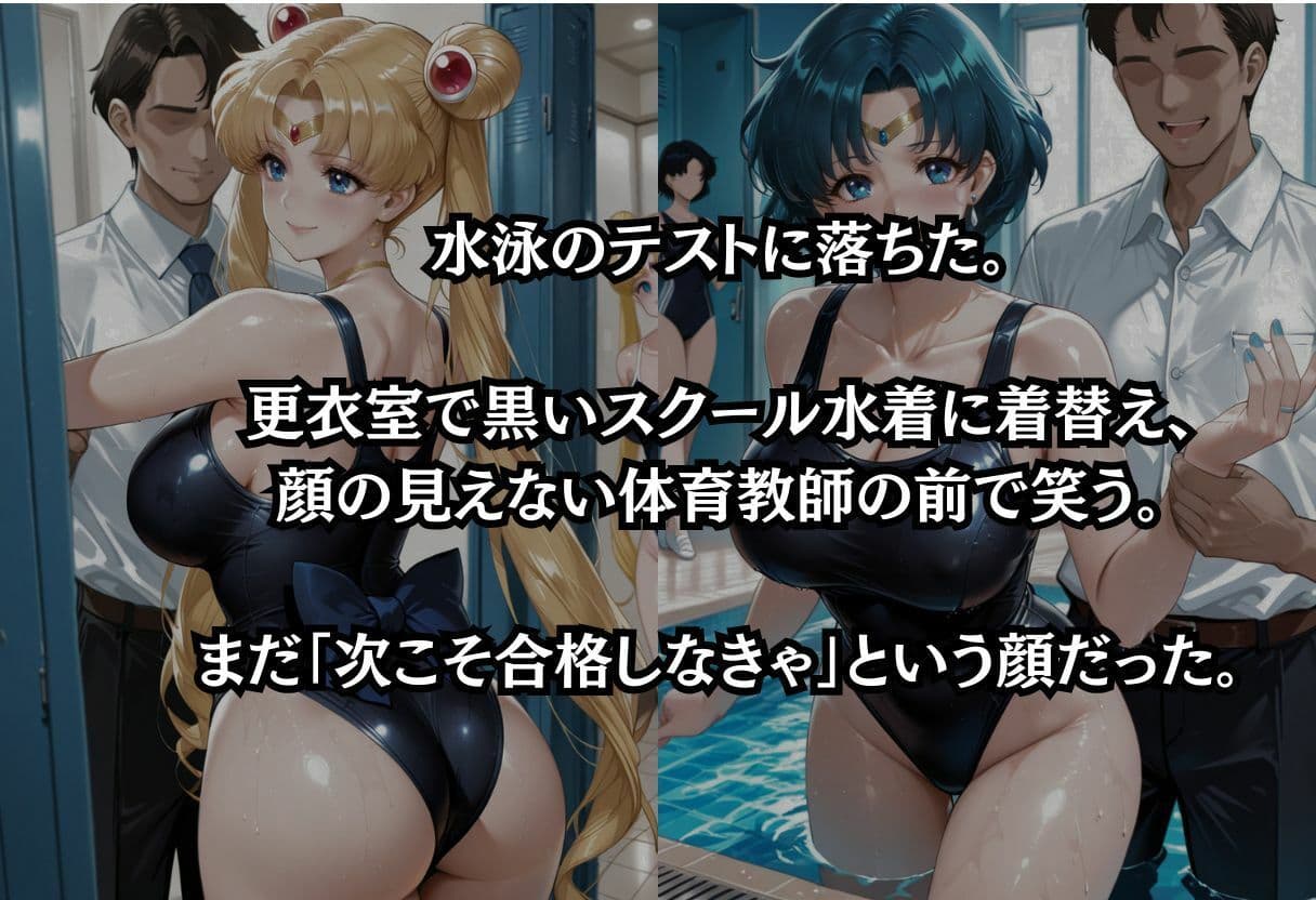 水泳性活  テストでまさかの罰ゲーム？（セー〇ームーン偏） サンプル1