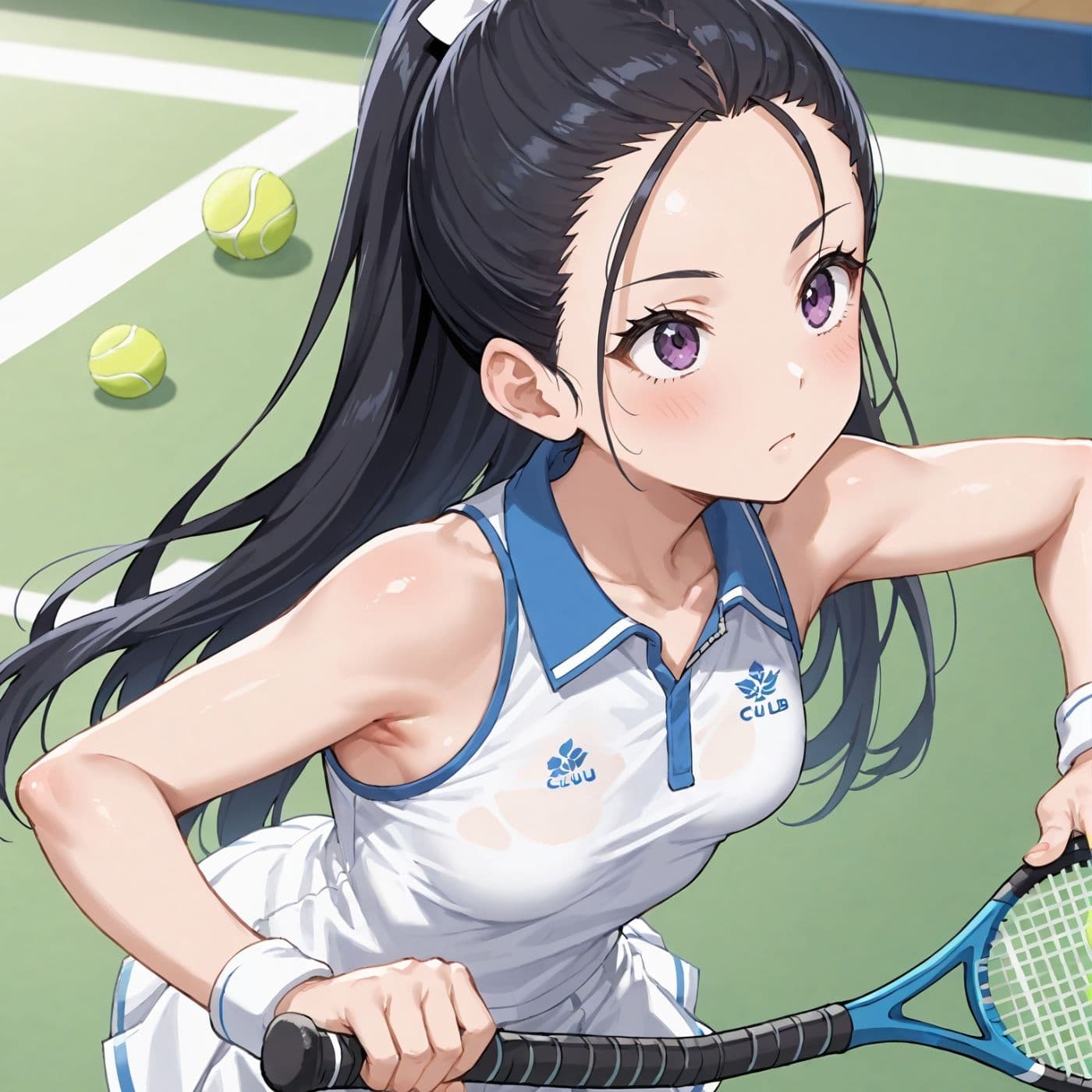 学園性活！ユニフォームに滲む汗 テニス部の本気がエロい8【汗かく美少女の厳選CG276枚収録】スマホ向け サンプル10