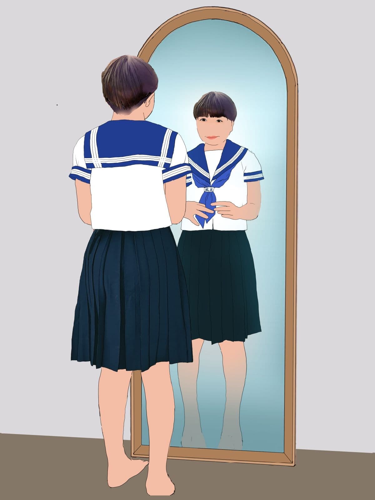 男の娘イラスト集「がるぼーいの推し小娘」 サンプル1