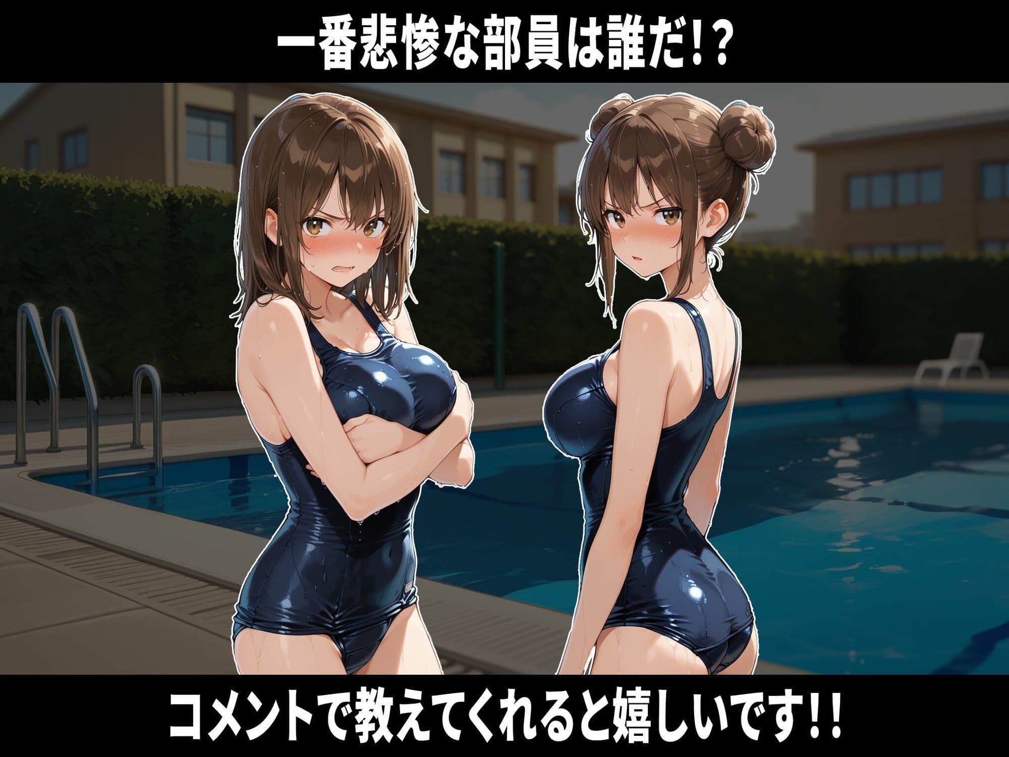 巨乳水泳部員26人高額水道代をカンパしてもらう代わりに学園の肉便器になる 即堕ち3コマ サンプル6