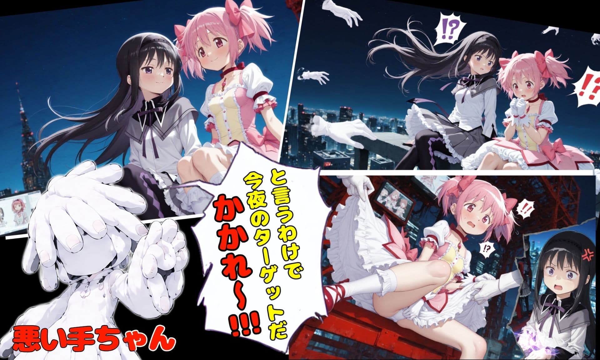 悪い手VSまどか＆ほむら サンプル2