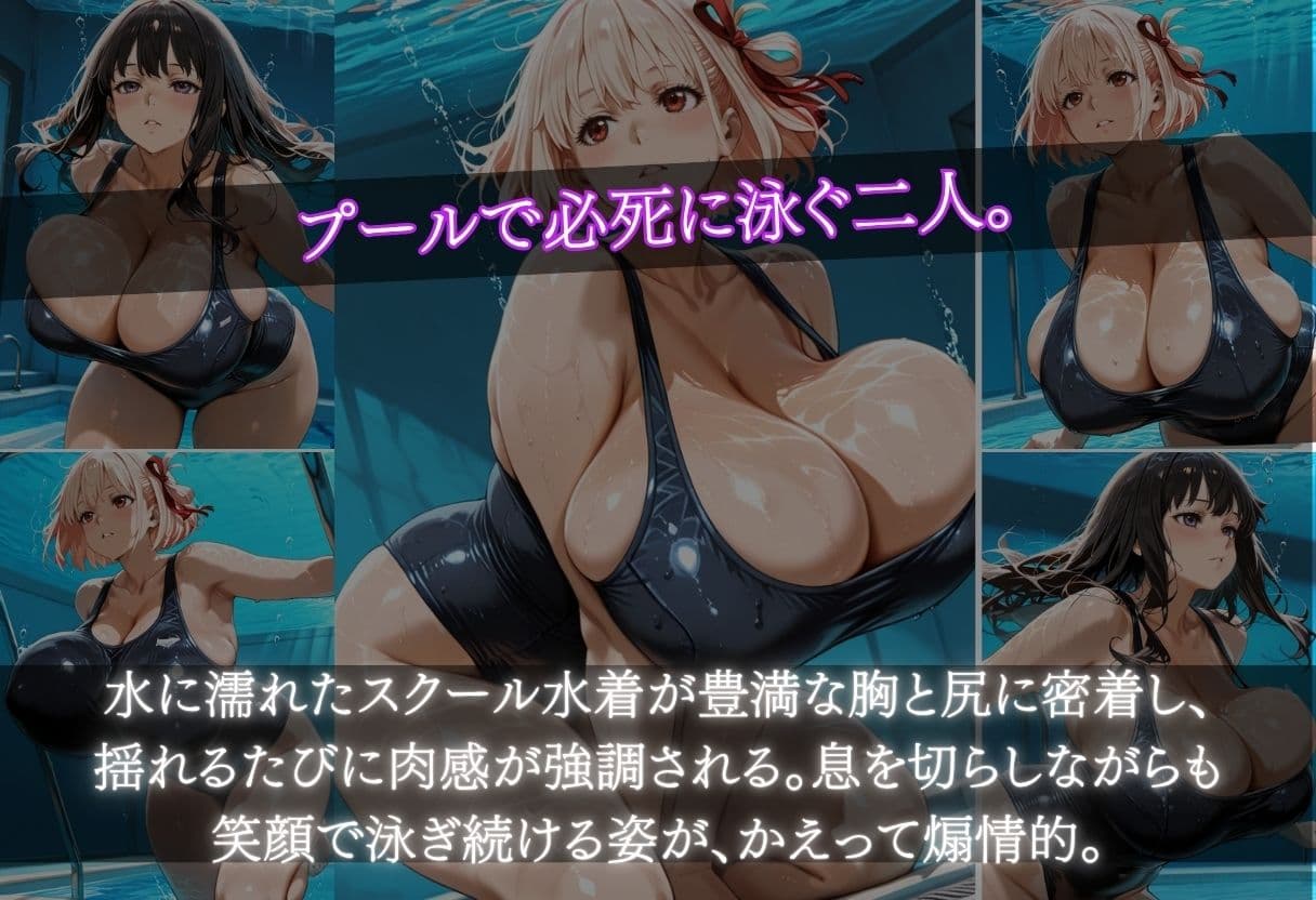 錦木ちさと＆井ノ上たきな  特別補修でスク水爆乳を堕とす サンプル2