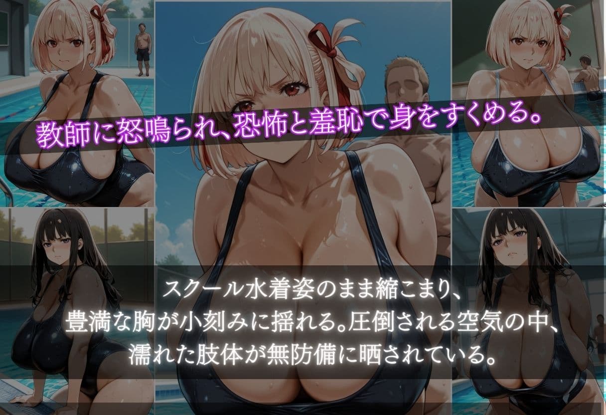 錦木ちさと＆井ノ上たきな  特別補修でスク水爆乳を堕とす サンプル4