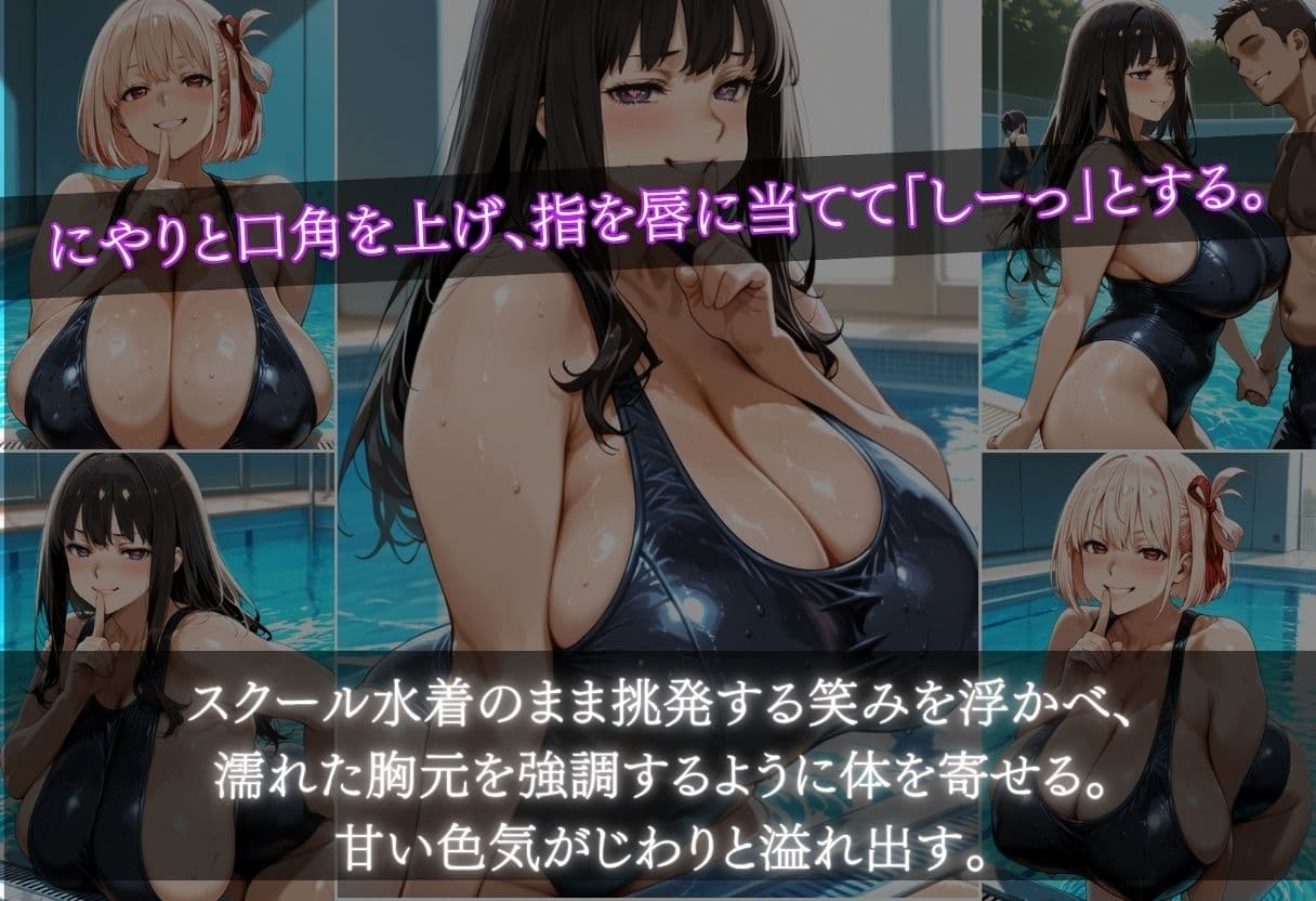 錦木ちさと＆井ノ上たきな  特別補修でスク水爆乳を堕とす サンプル5