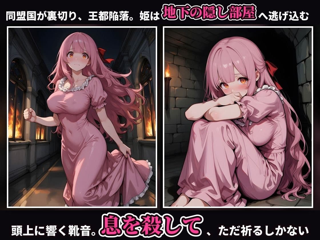 【4K・セリフ有】王に羞恥調教された姫が落城の日に敵兵の中出し輪●で堕ちるまで〜優しすぎる妾姫・ルル編〜 サンプル7