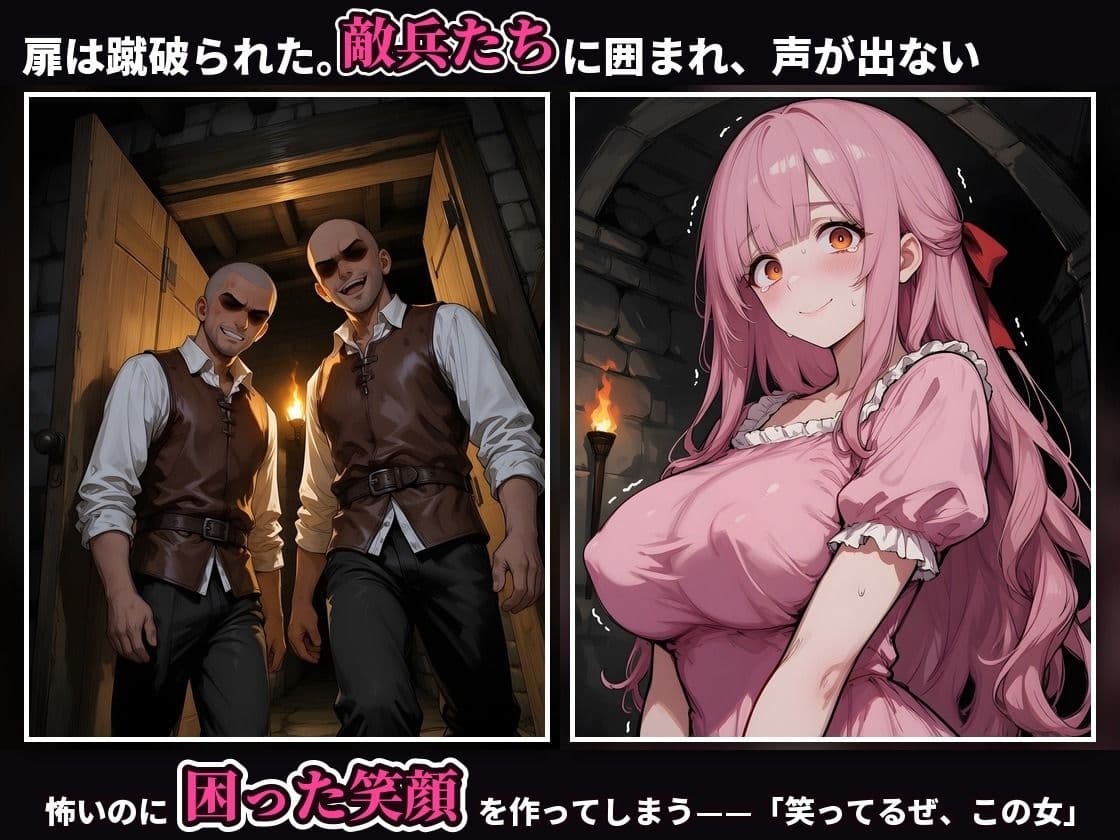 【4K・セリフ有】王に羞恥調教された姫が落城の日に敵兵の中出し輪●で堕ちるまで〜優しすぎる妾姫・ルル編〜 サンプル8