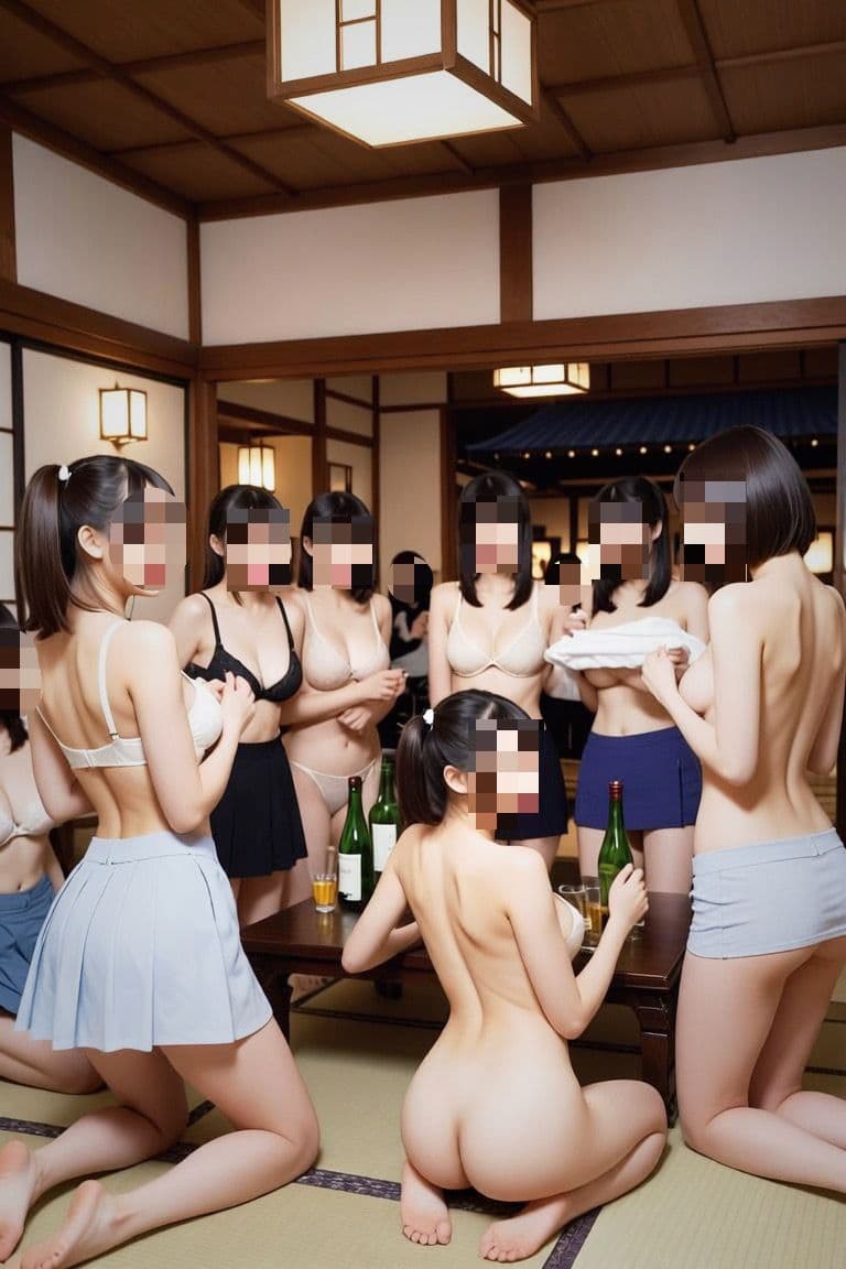 エロい宴会ゲーム開幕 巨乳美少女が次々に服を脱ぎ捨てる サンプル6