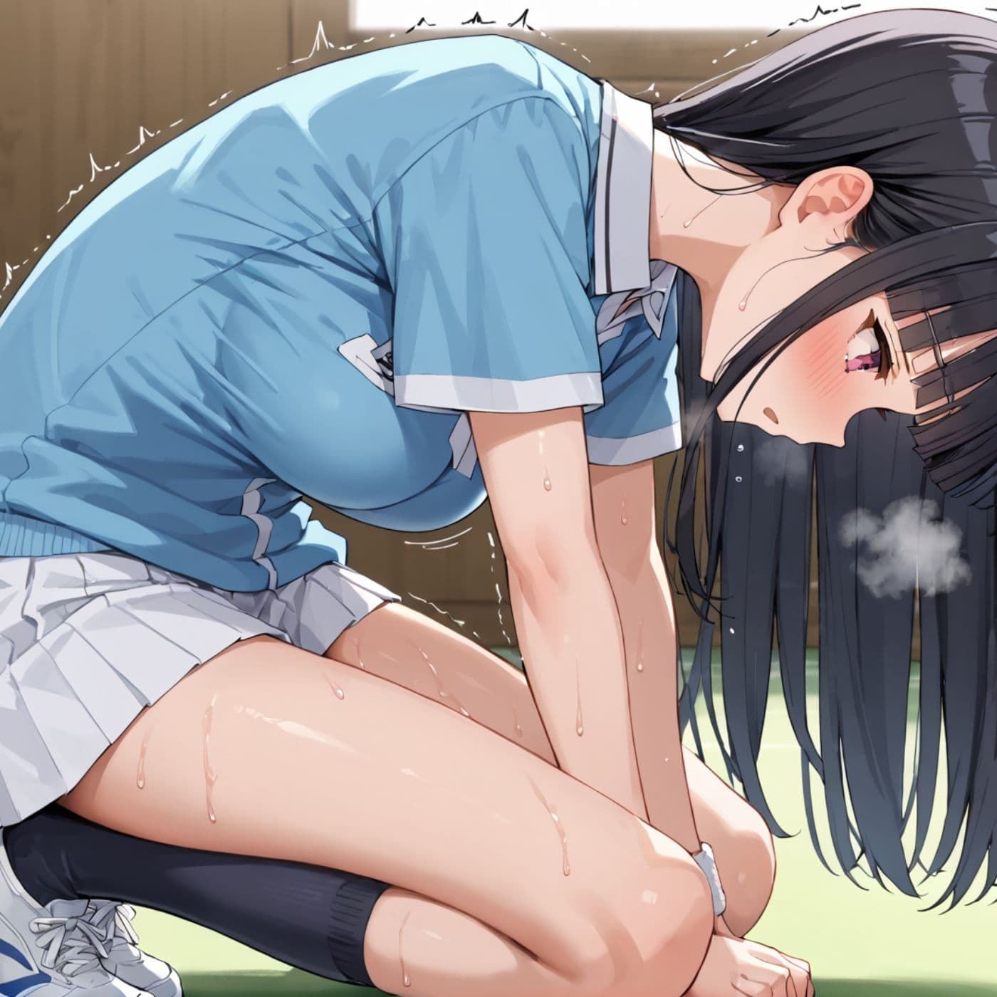 学園性活！ユニフォームに滲む汗 テニス部の本気がエロい9【汗かく美少女の厳選CG400枚収録】PC向け サンプル9