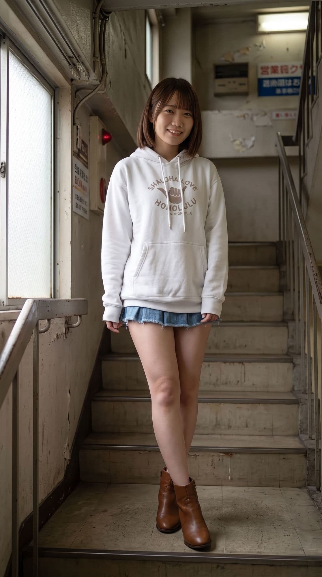 レトロな階段で見つめられて サンプル1