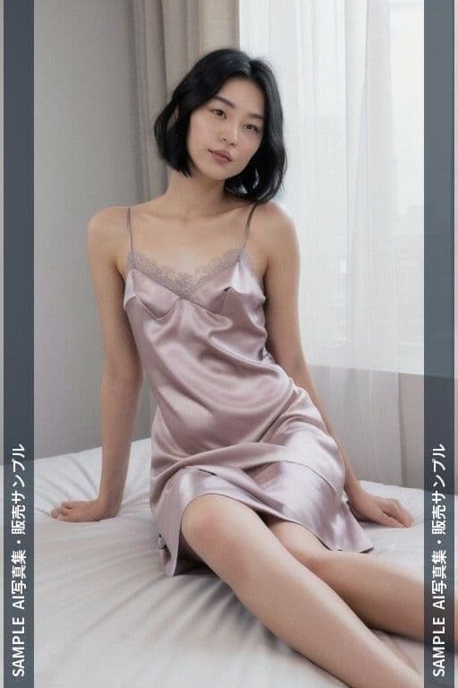 AI写真集 ショートヘアの彼女たちと過ごす海辺の休日 ベッドルーム・バスルーム・海・プール編 サンプル7