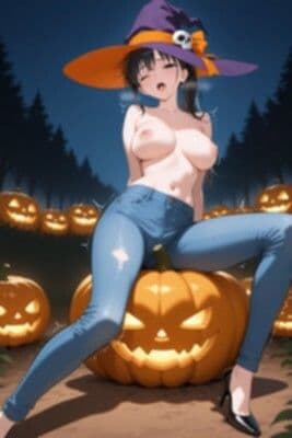 【裸ジーンズ女子18】裸ジーンズ女子のセクシーハロウィン サンプル4