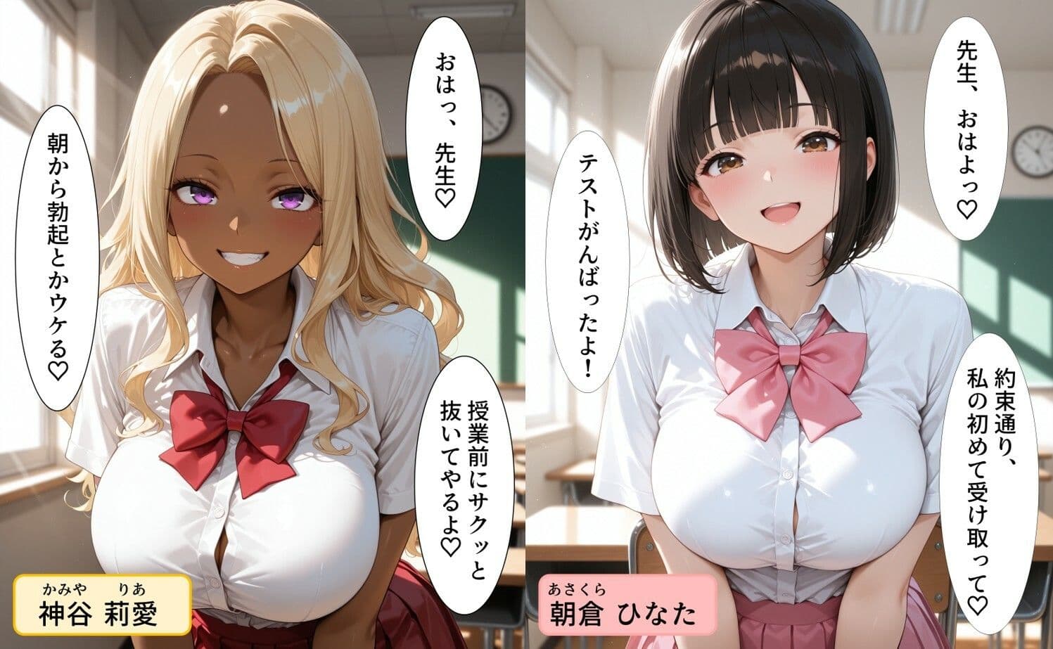 制服美少女たちと両穴セックスし放題な変態教師 サンプル1