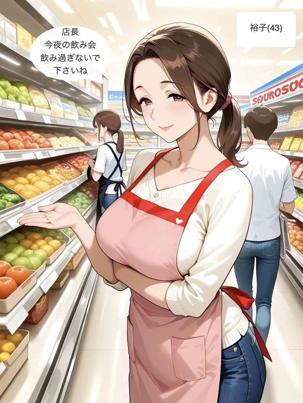 スーパーで働くパート美人妻 サンプル4