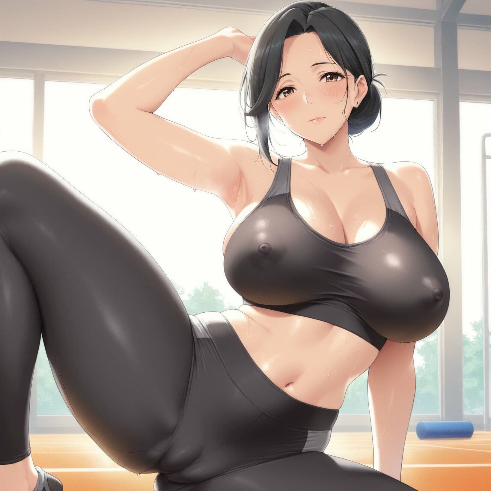 人妻フィットネス〜汁だくルーティン〜 サンプル1