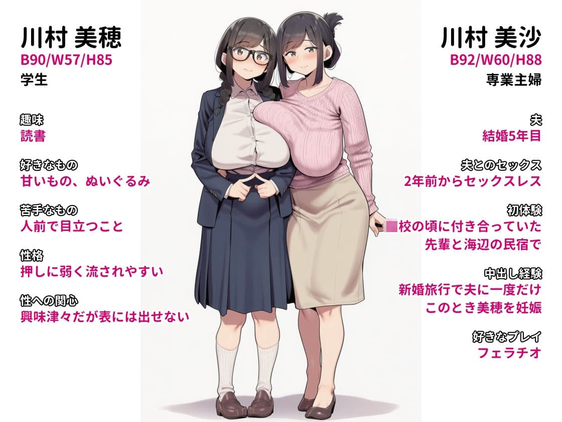 家庭訪問したJK宅で母娘まとめて親子丼 サンプル1