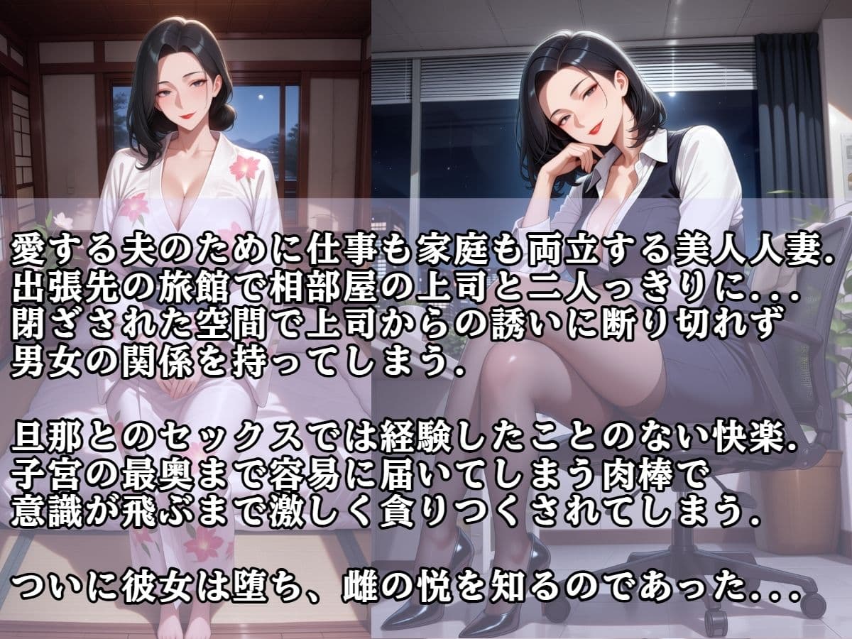 〜職場で話題の美人巨乳人妻がキモおじ上司のデカチンでチン媚び女に堕ちる話〜 サンプル2