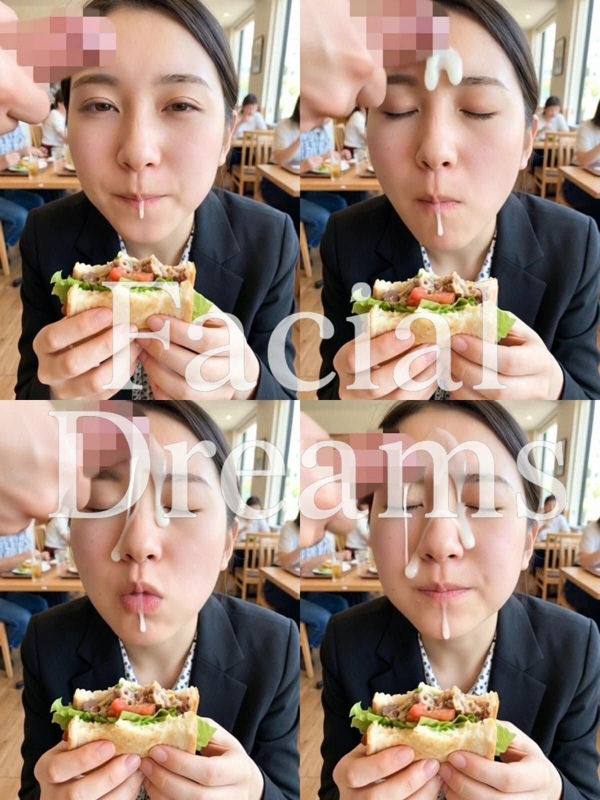 【顔射主義】Vol.8  食事編 33食分の顔射の瞬間を丁寧に描き出した写真集 Vol.8 サンプル4