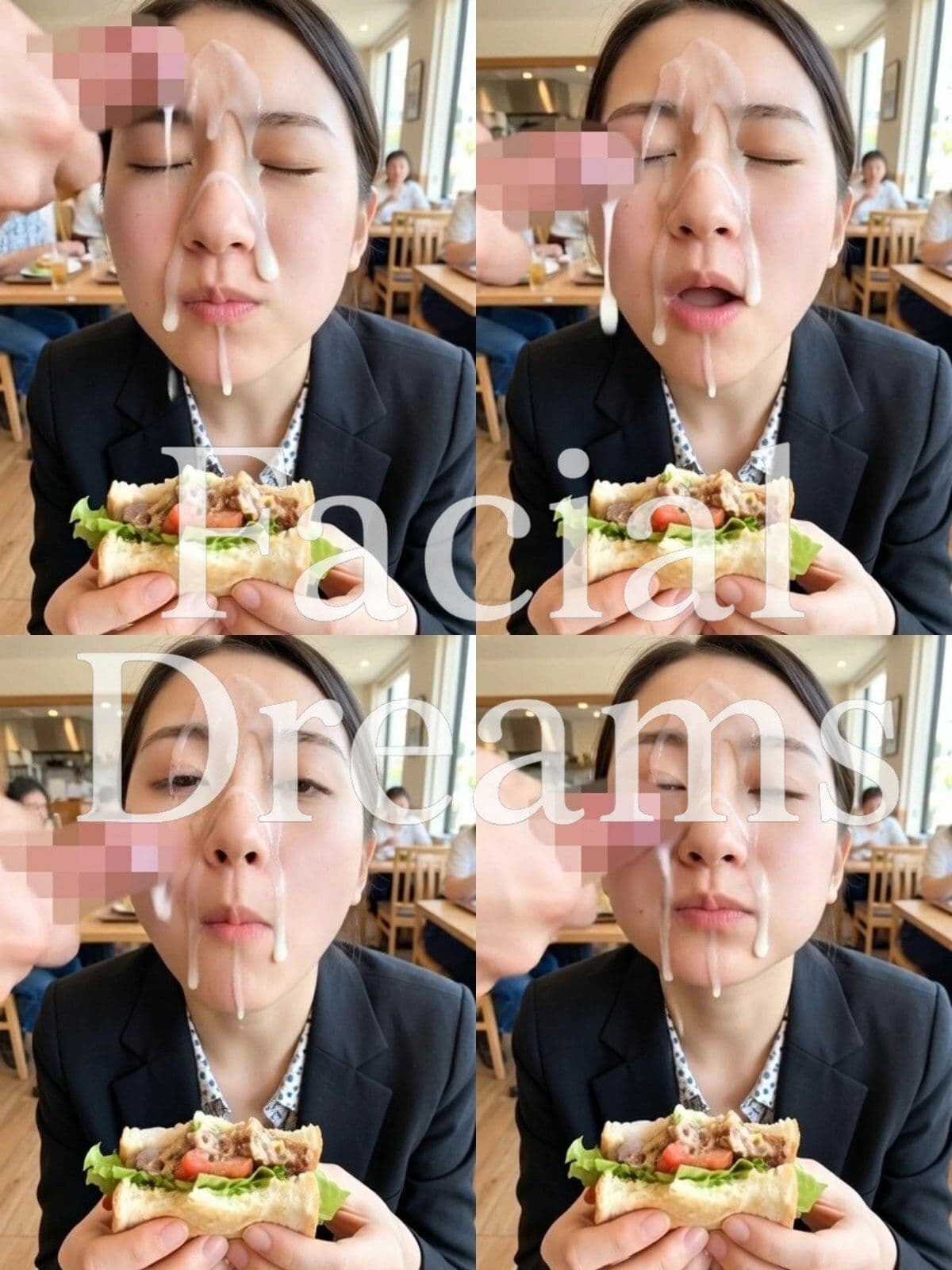 【顔射主義】Vol.8  食事編 33食分の顔射の瞬間を丁寧に描き出した写真集 Vol.8 サンプル5