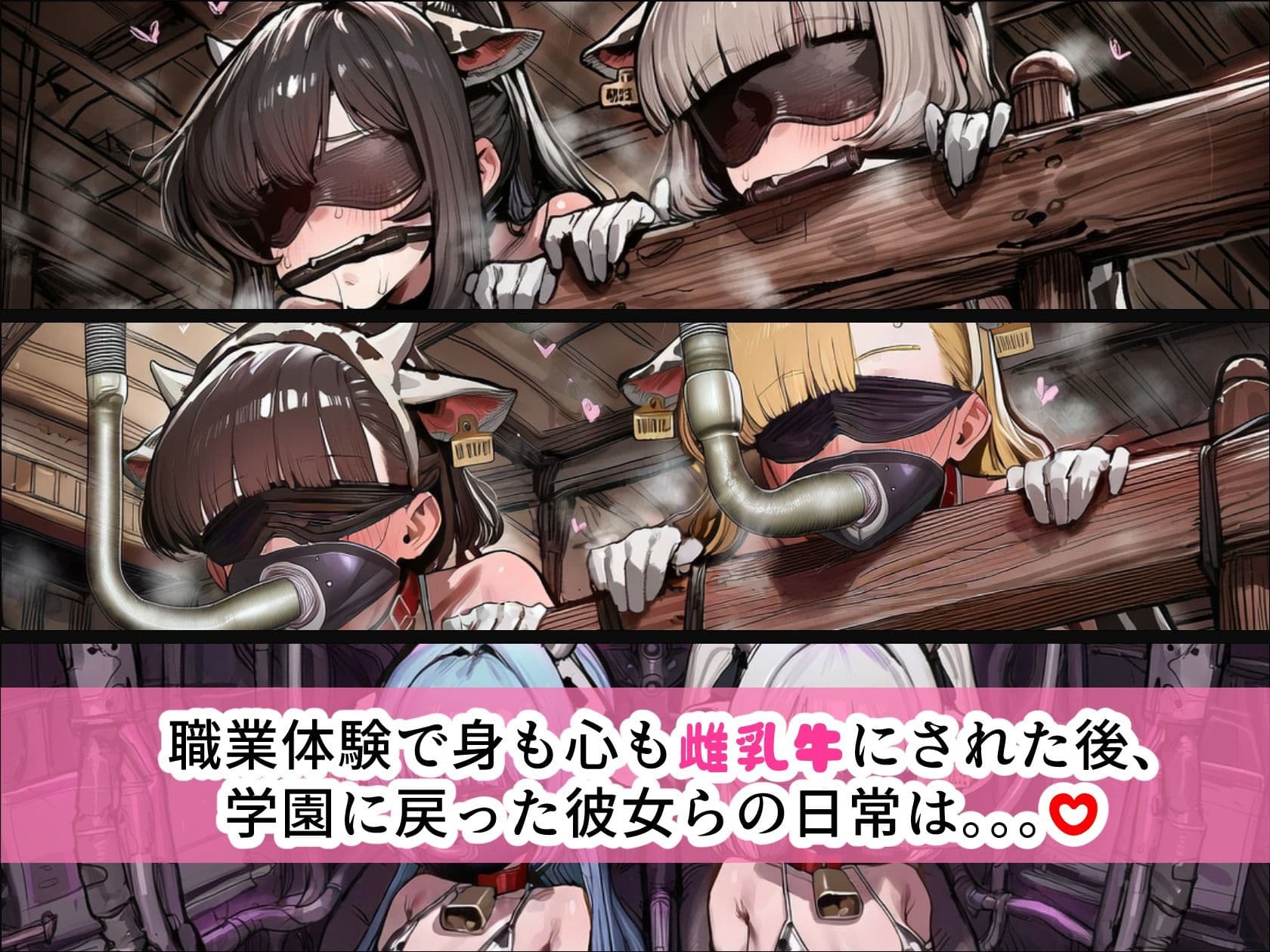BreedingParty  爆乳雌乳牛の学園性活  〜見た目はJ〇、心は家畜〜  第四話  みうとゆいなの一日 サンプル4