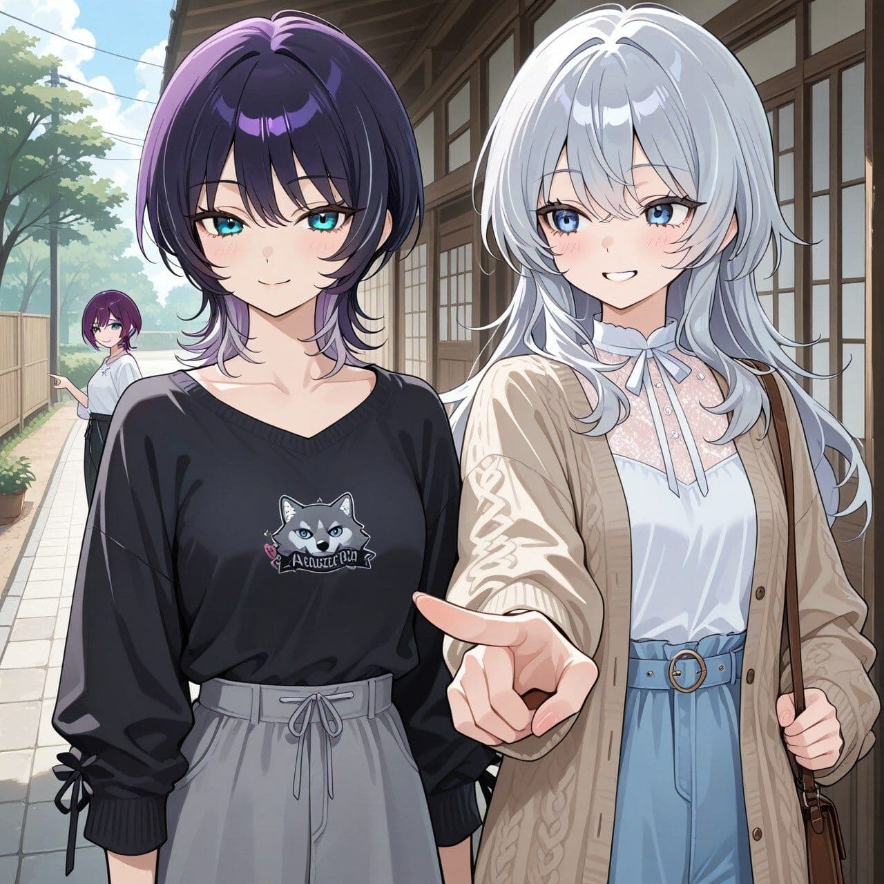 紫ショートちゃんの百合温泉旅行 〜浴衣姿の彼女と過ごす旅館の一夜〜 サンプル1