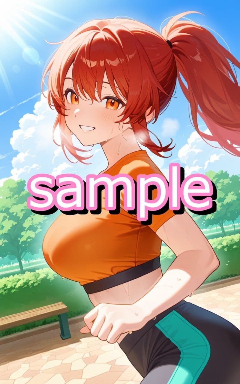 幼なじみお姉さんと一緒にランニング。汗だくになったお姉さんに興奮して玄関でしちゃうイラスト集 サンプル1