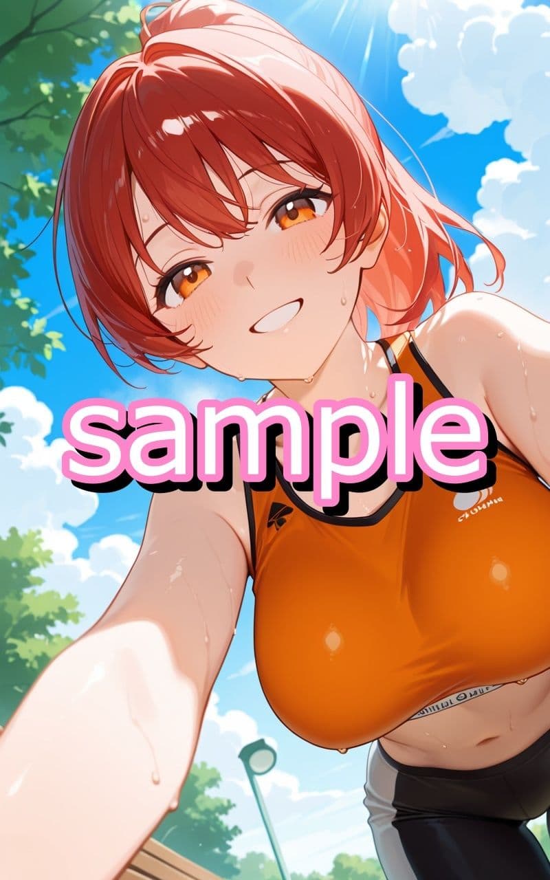 幼なじみお姉さんと一緒にランニング。汗だくになったお姉さんに興奮して玄関でしちゃうイラスト集 サンプル2
