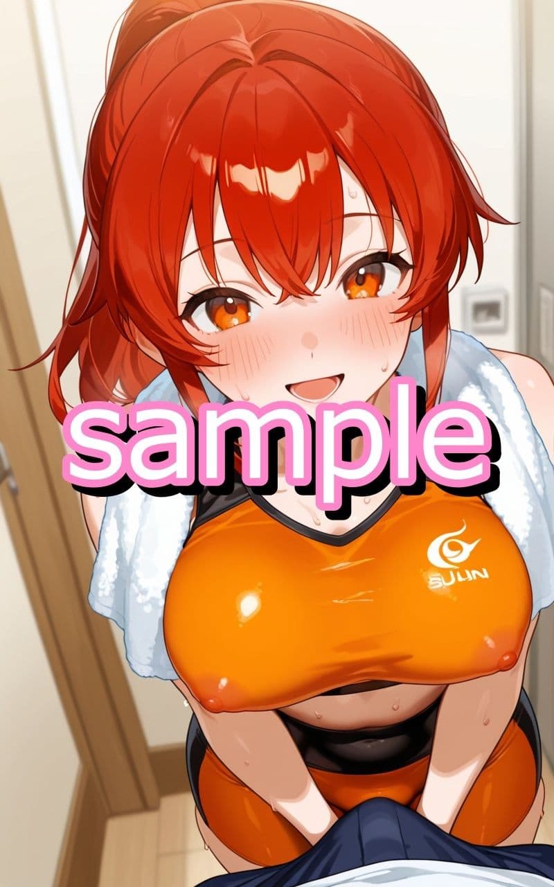 幼なじみお姉さんと一緒にランニング。汗だくになったお姉さんに興奮して玄関でしちゃうイラスト集 サンプル3