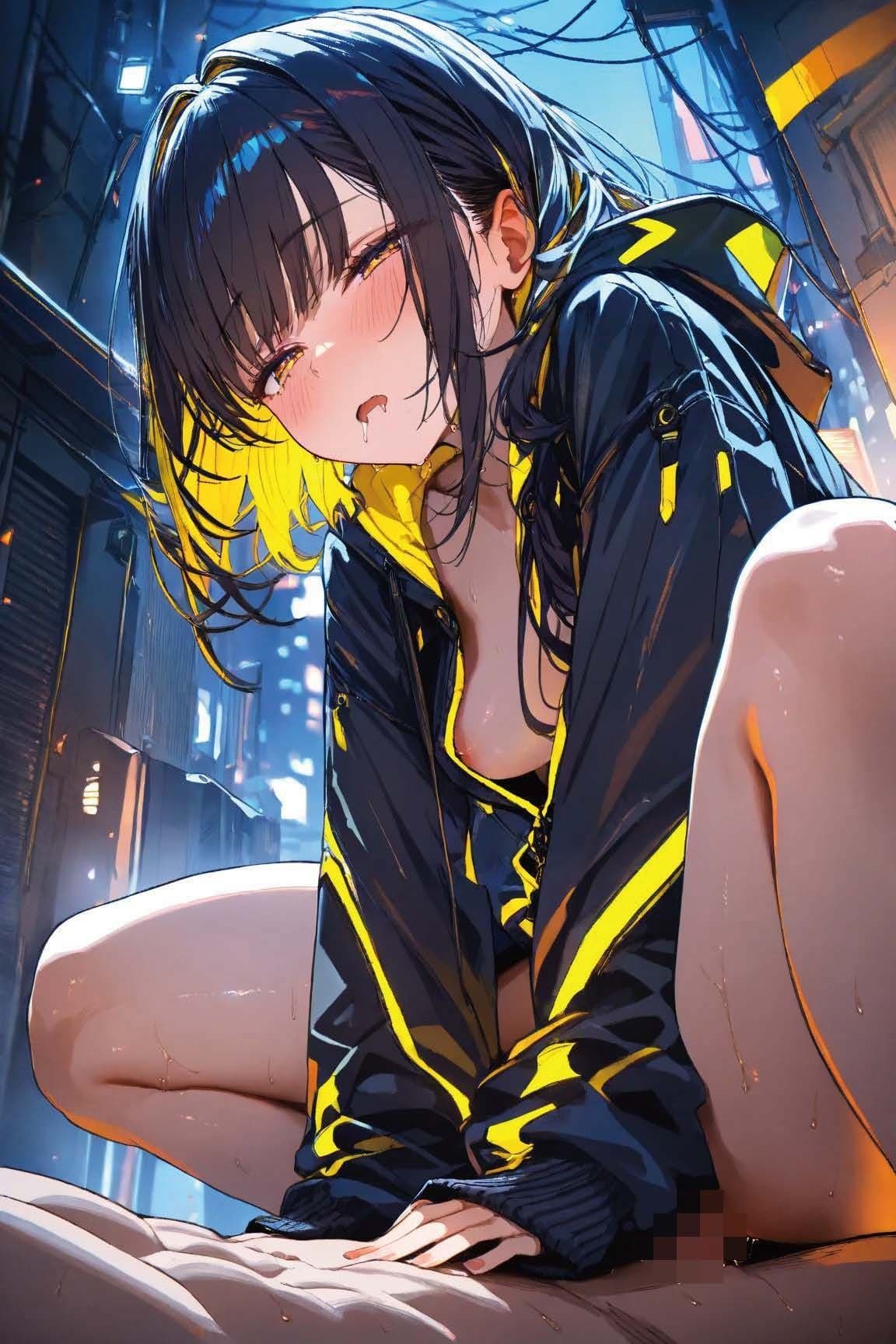 サイバー少女と路地裏密会イチャラブえっち サンプル4