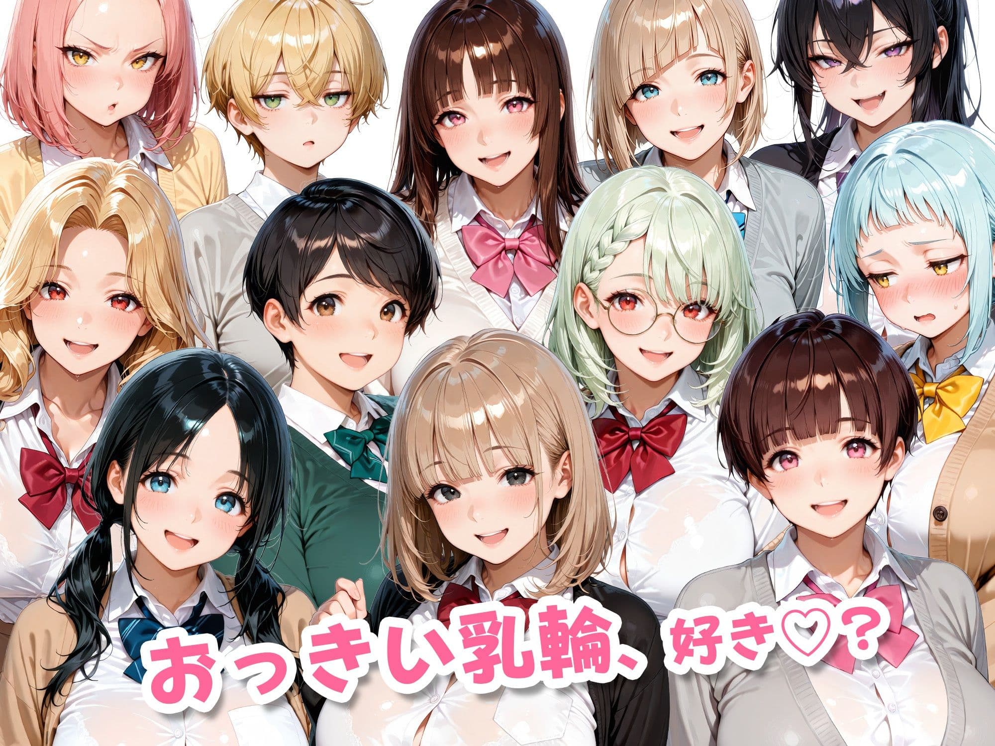 12人のデカ乳輪JKと放課後セックスしまくりッ サンプル10