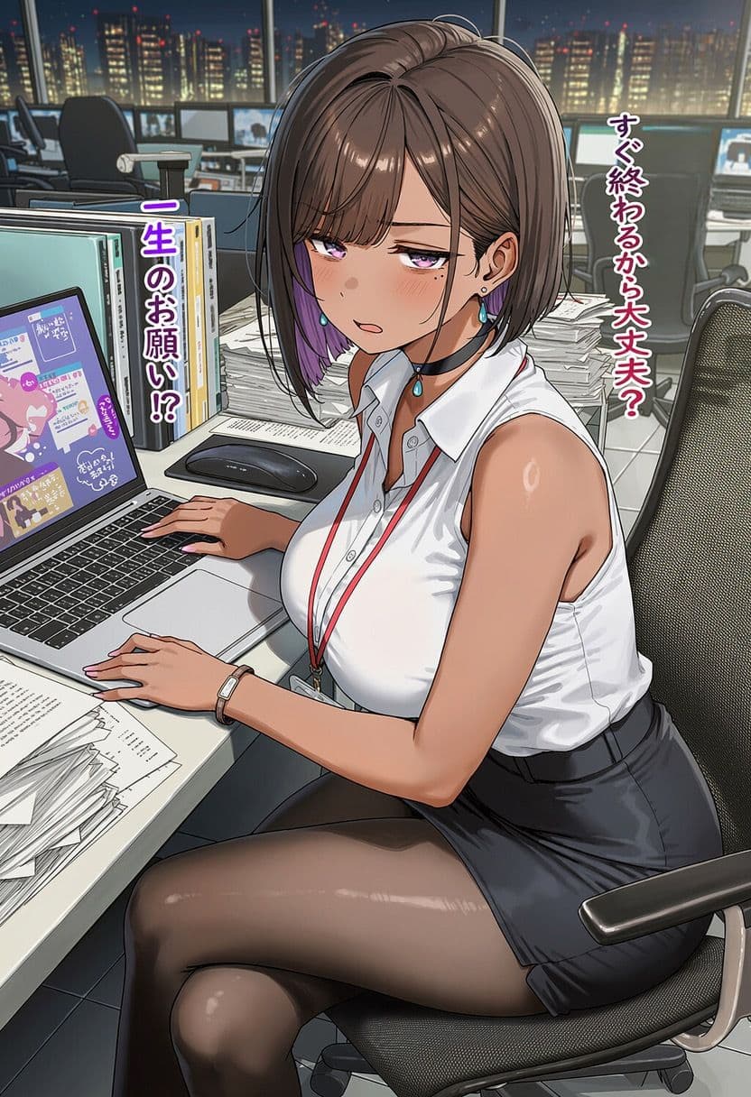 褐色OLと秘密の残業 サンプル6
