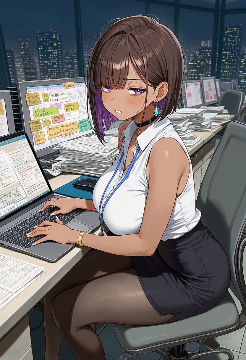 褐色OLと秘密の残業 サンプル7