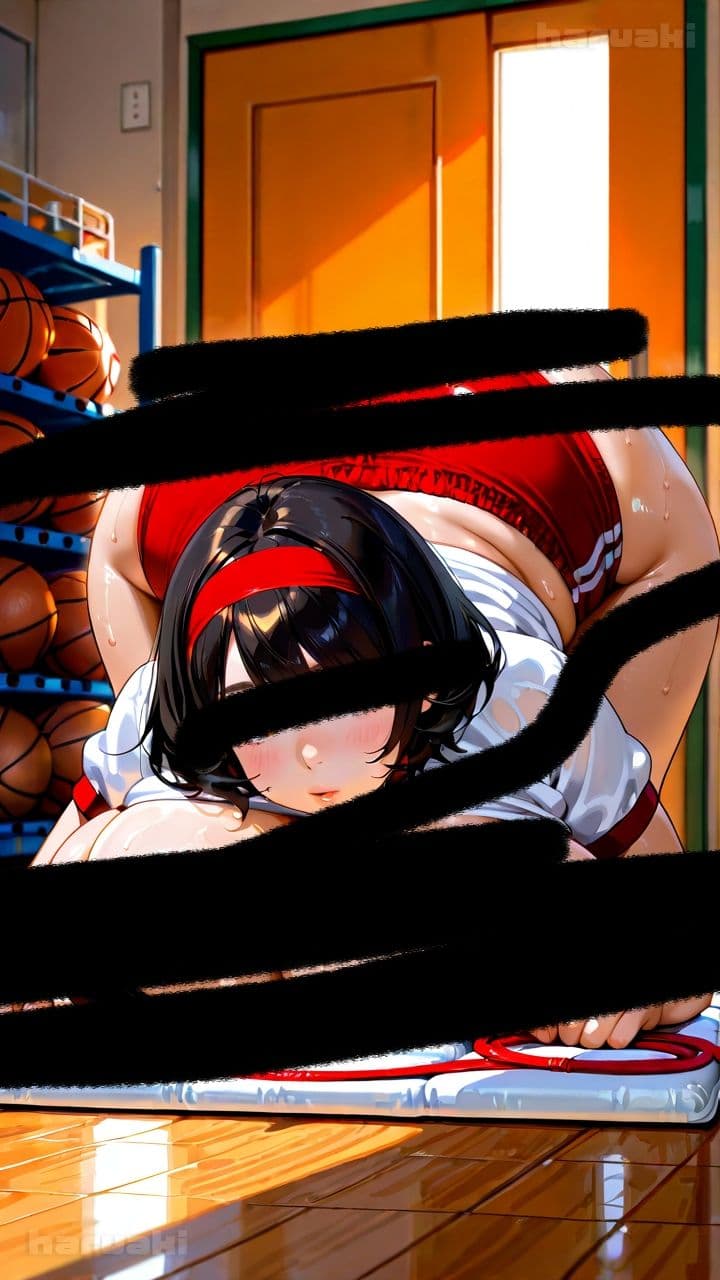 【AIアニメ巨乳美女写真集】Vol.19爆乳ブルマ女子まなみんのひみつの性部活動 サンプル5