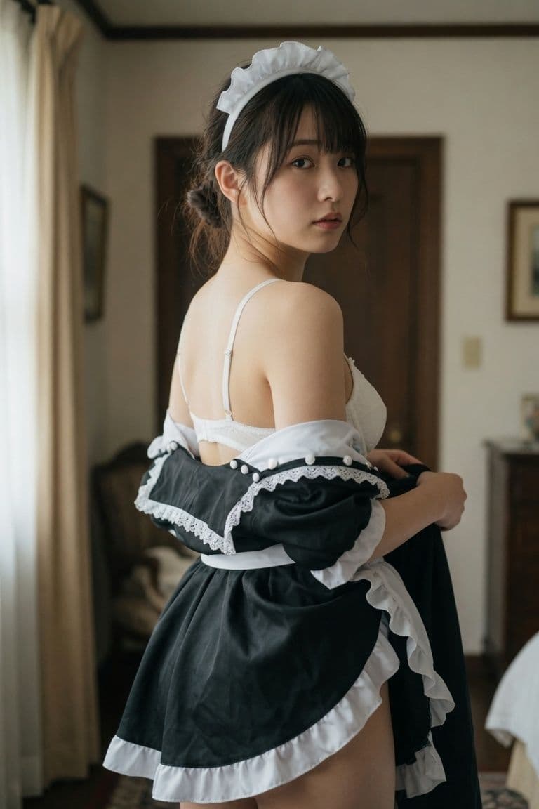メイドさんの下着丸見えハプニング画像集 サンプル9
