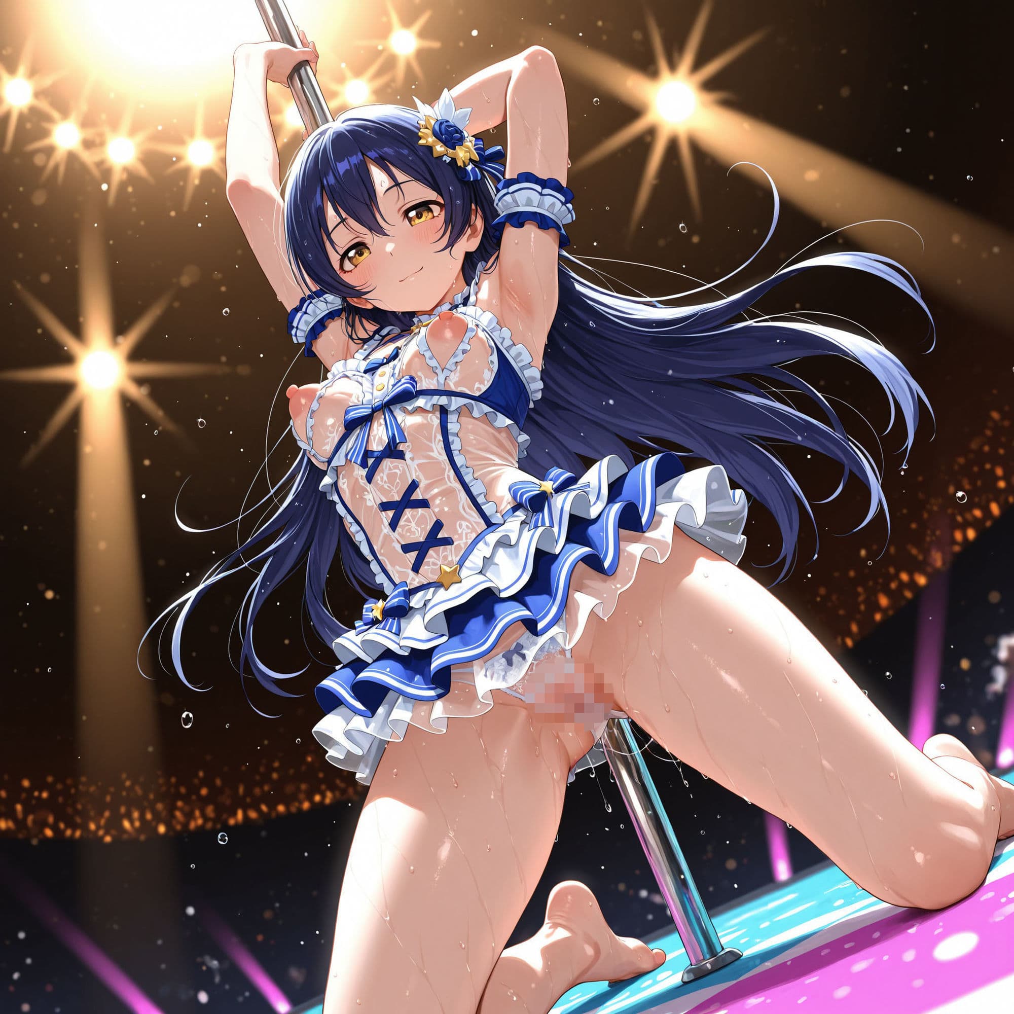 恥ジライブ！！ ポールダンス 海○・凛・真○ サンプル3