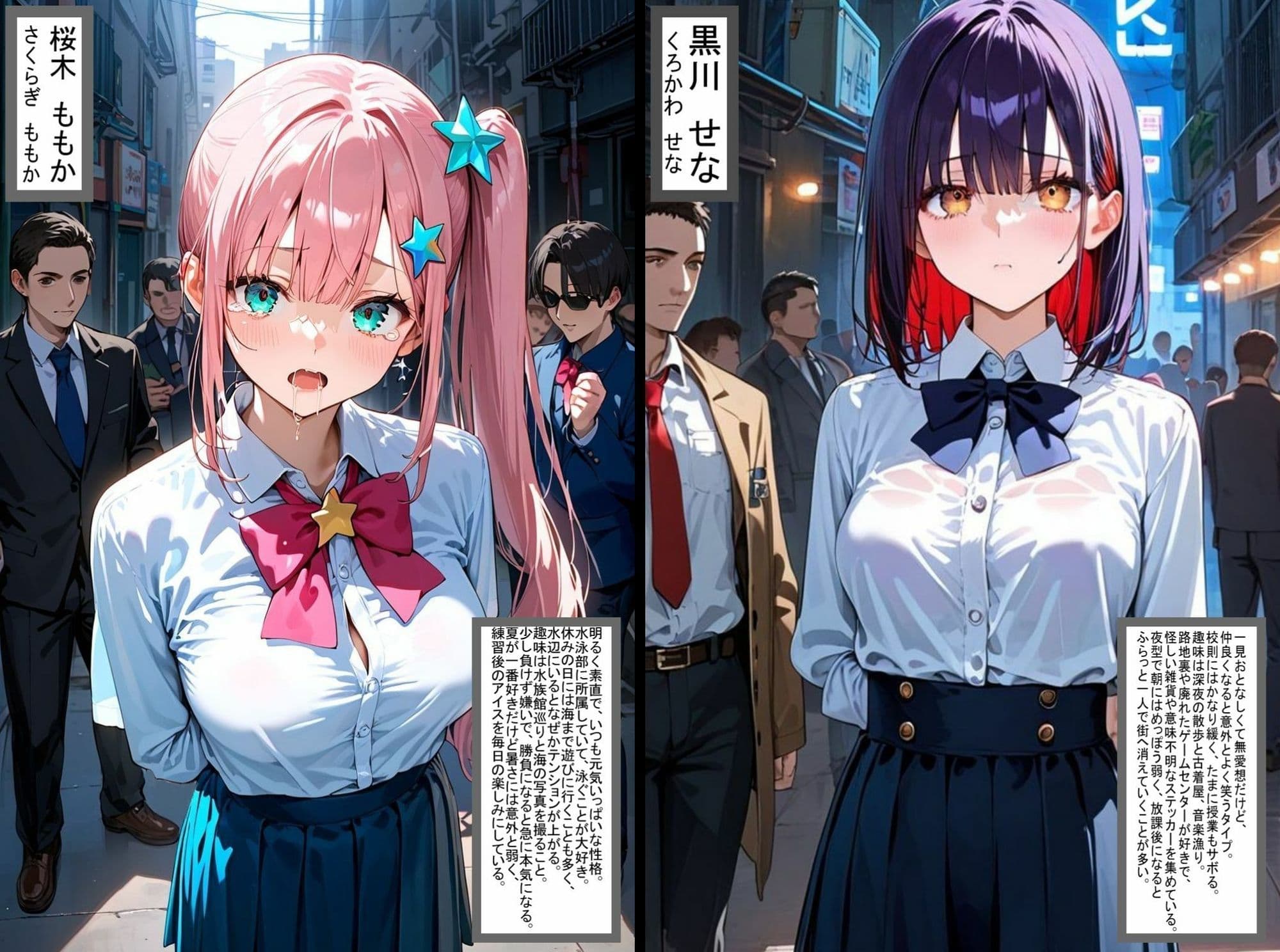 2人の狙われたJK 性奴●化計画【路地裏編】（ももか・せな） サンプル1