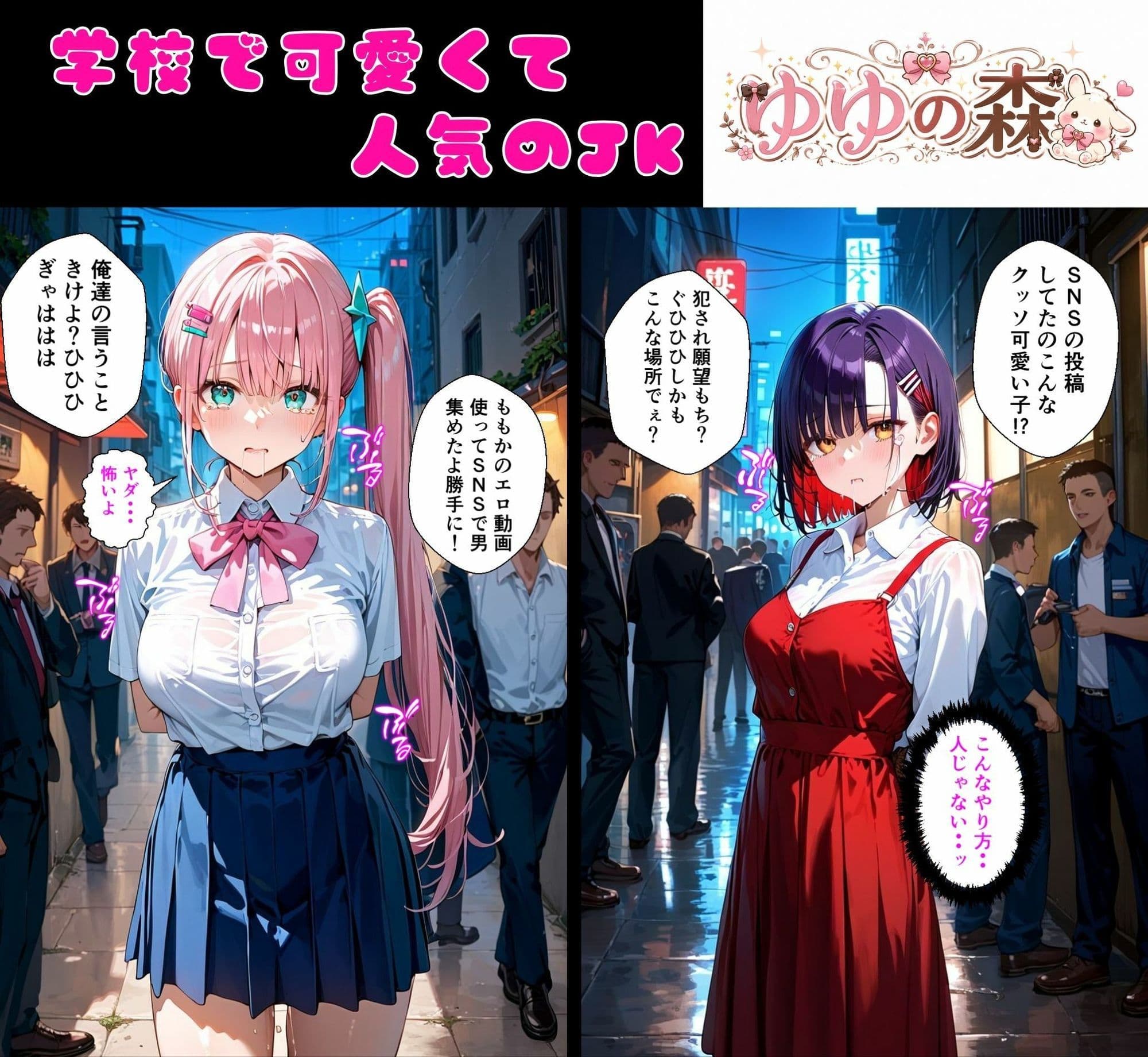 2人の狙われたJK 性奴●化計画【路地裏編】（ももか・せな） サンプル2