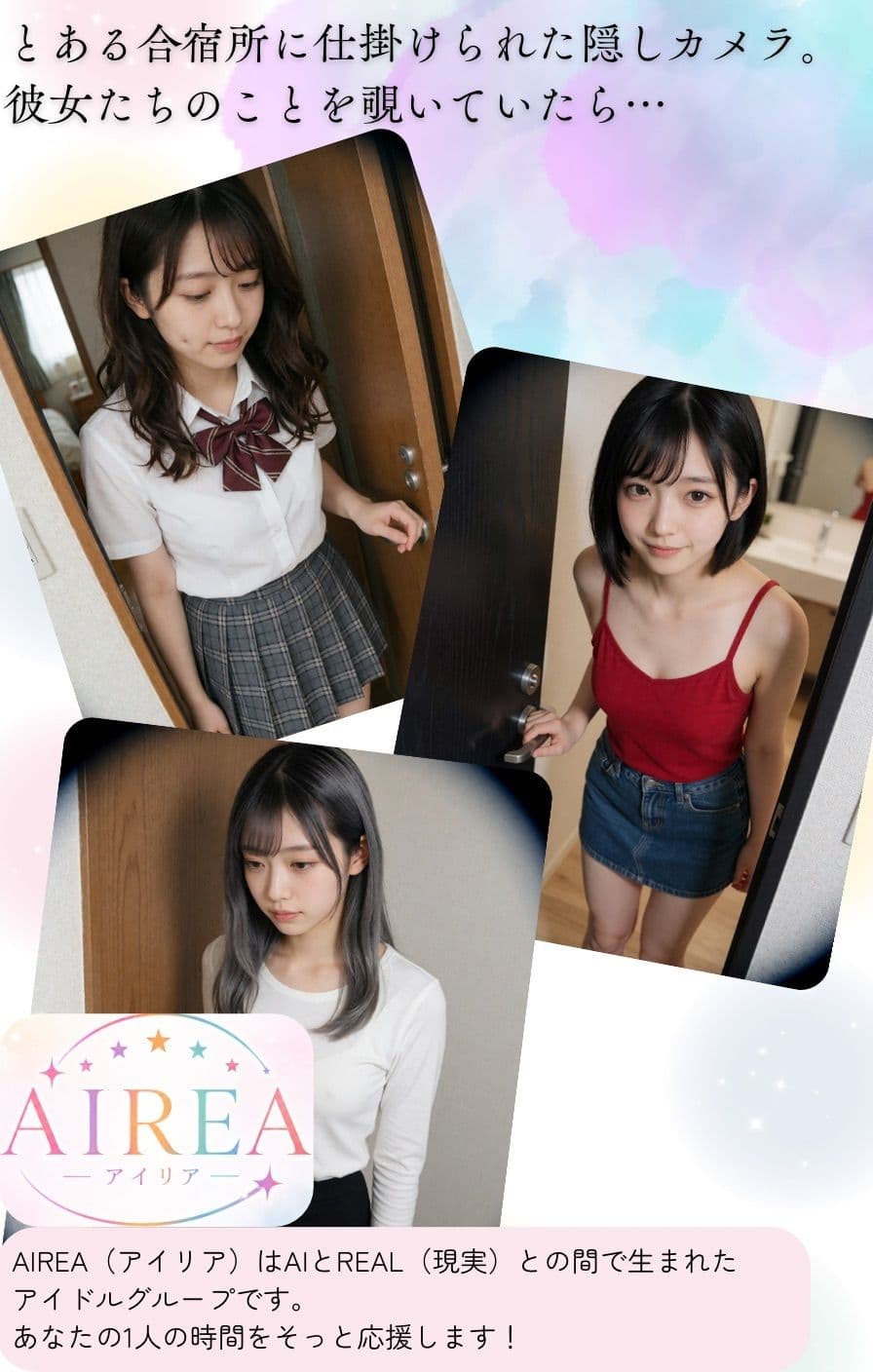 AIREA from Hidden Camera-隠しカメラ越しで触れ合う僕とアイドルの2人きりの時間 （ミオ・ユナ・アオイ編） サンプル1