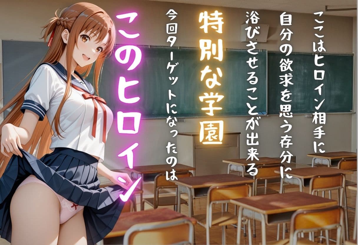 【学園ヒロイン〜俺たちの肉便器】〜ソードアート・オン◯イン〜結◯明日奈編〜 サンプル1