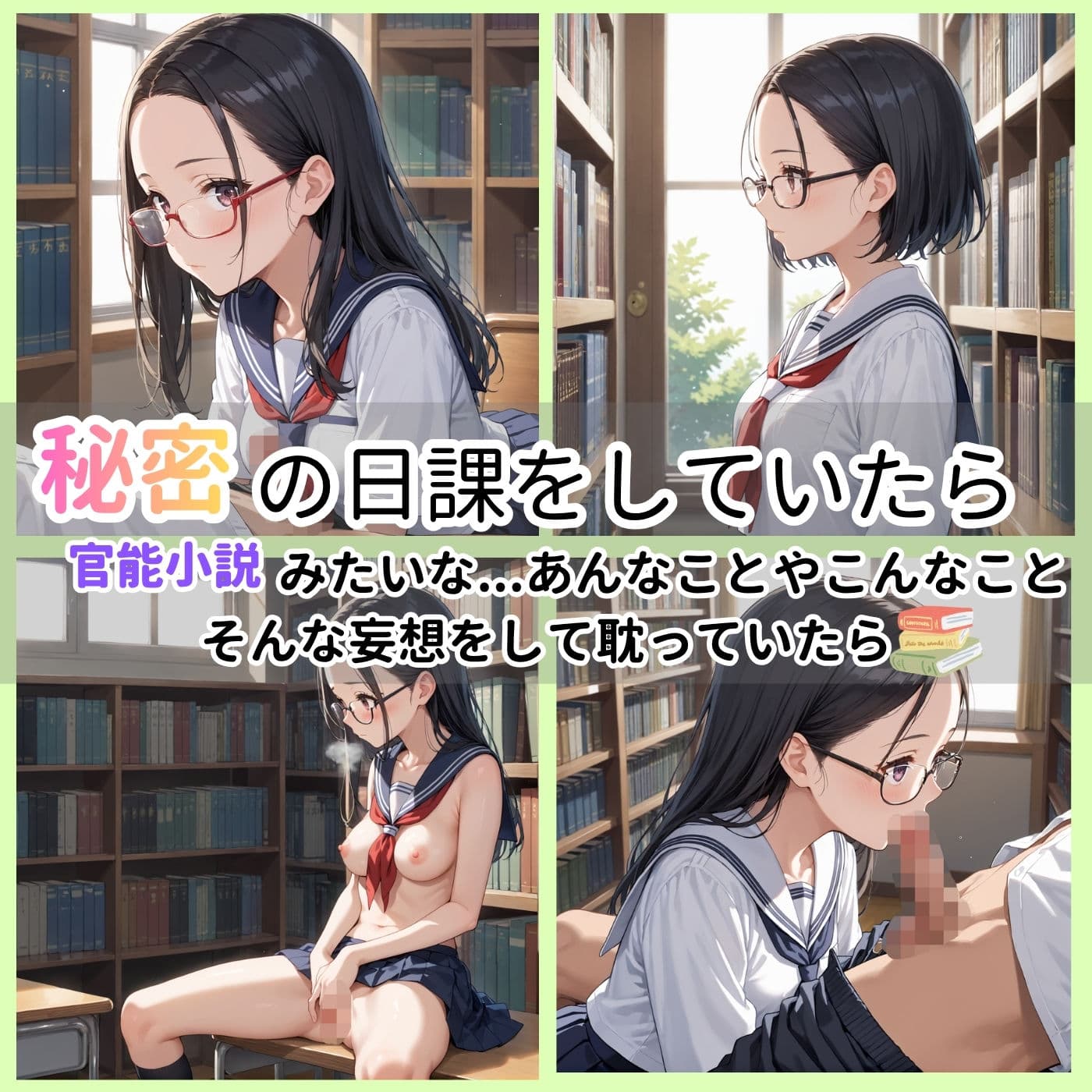 学園性活！図書委員と官能的な秘め事10【メガネ美少女の厳選CG500枚収録】 サンプル1