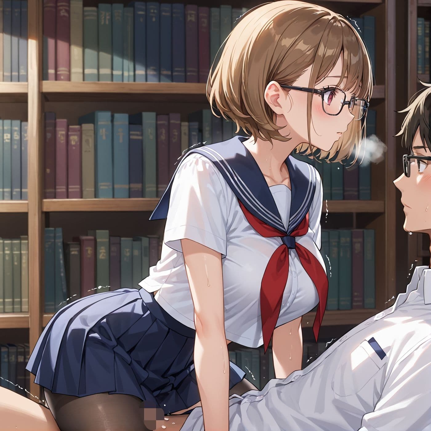 学園性活！図書委員と官能的な秘め事10【メガネ美少女の厳選CG500枚収録】 サンプル6