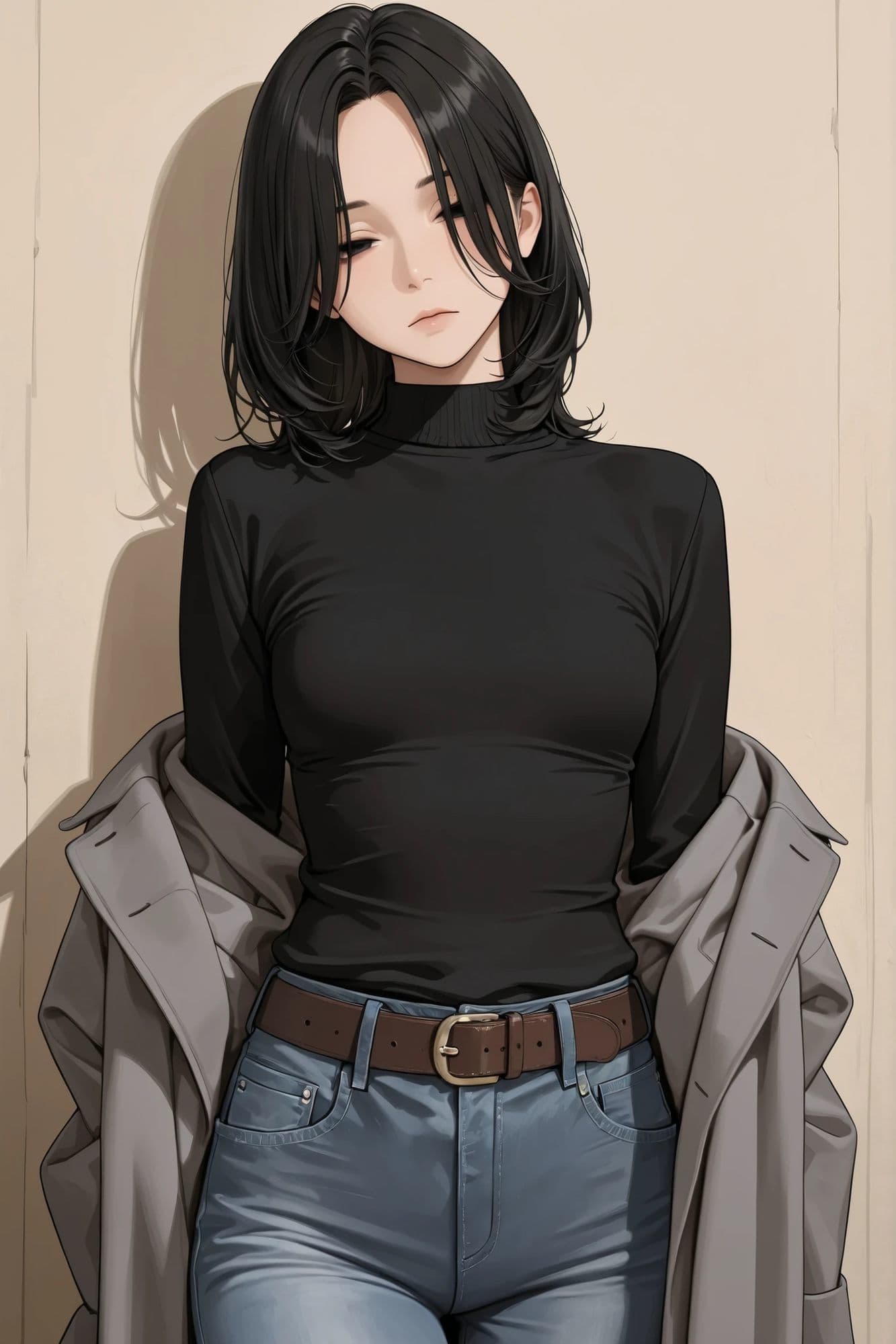 【AIイラスト集】クール系人妻メイド美香の日常〜言いなりファッションショー〜 サンプル1