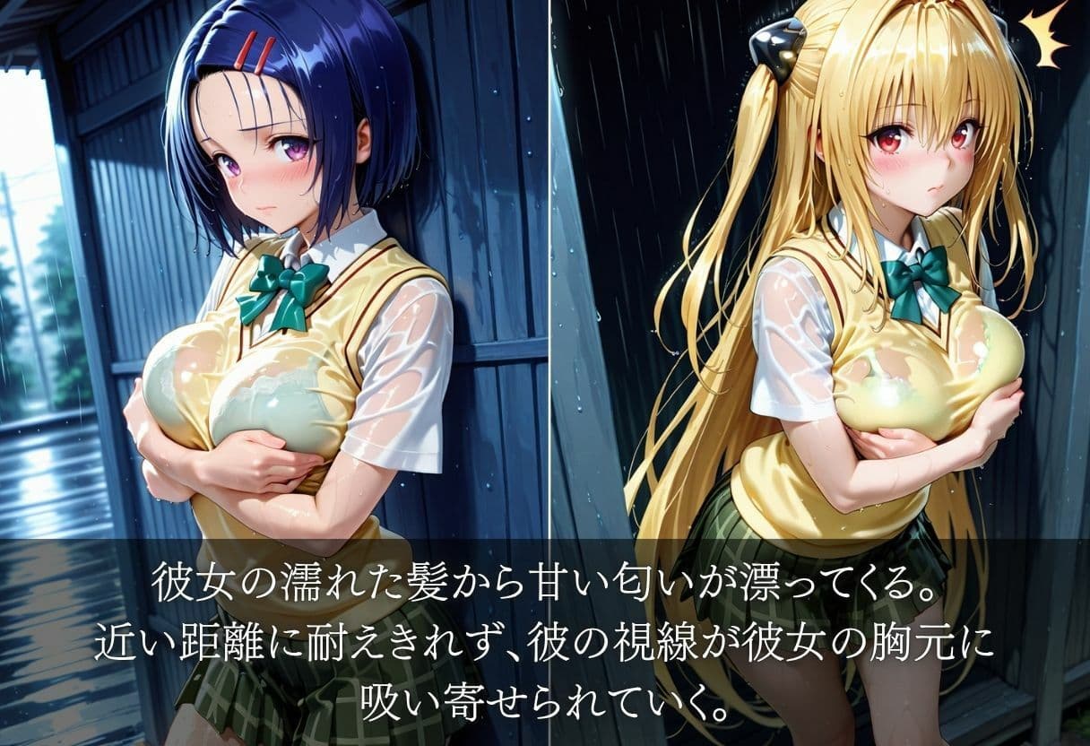 雨宿り中、彼女の濡れた体に我慢できずそのまま・・・ サンプル2